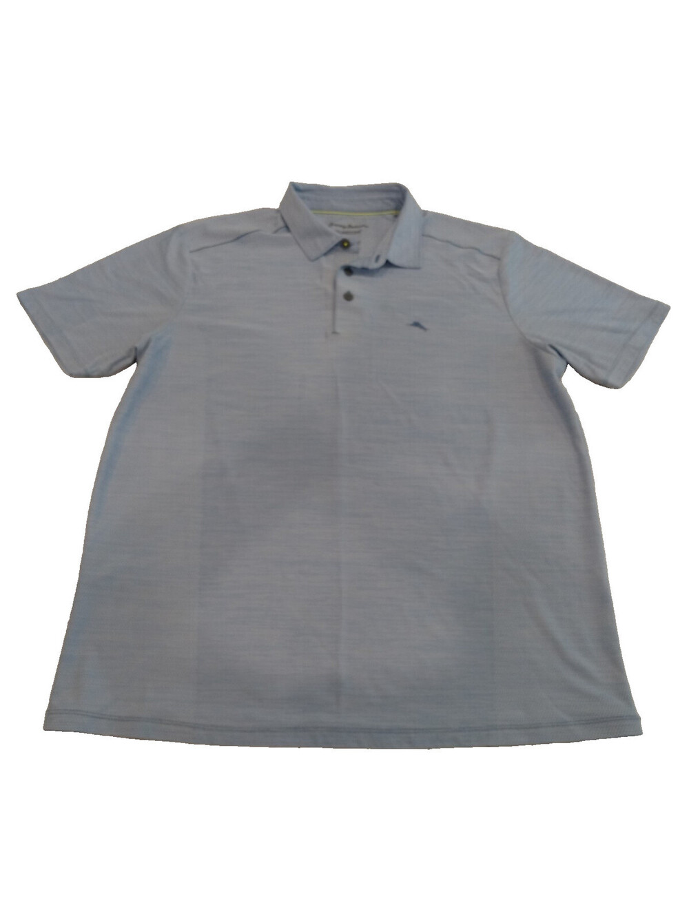 Tommy Bahama Island Zone Shirt Mens Large Blue Marled Performance Marlin Polo L
